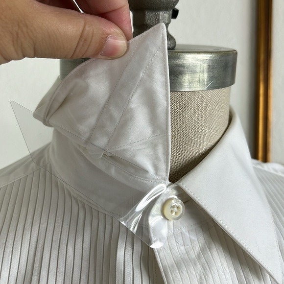 Paul Stuart Pleated Bib Tuxedo French Cuff Evening Dress Shirt - Picture 5 of 10